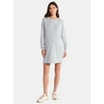 thumbnail image 1 of Time and Tru Women's Maternity French Terry Sweatshirt Dress with Long Sleeves, Sizes S-XXL, 1 of 5