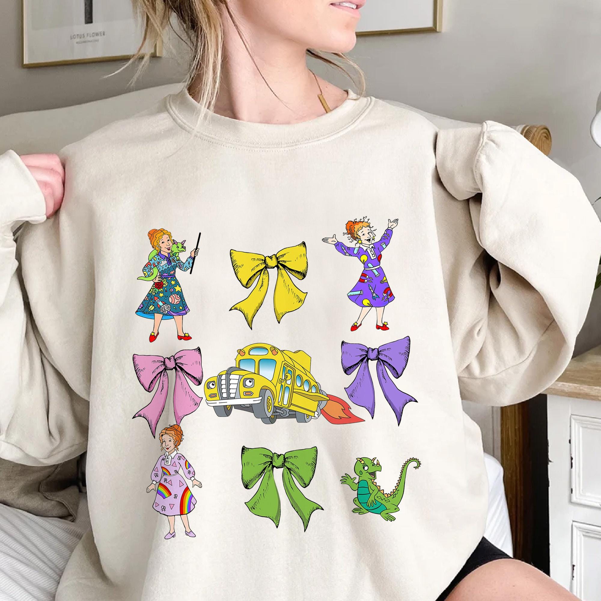 SWEATSHIRT Ms.Frizzle The Magic School Bus Shirt, Valerie Frizzle Back