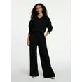 thumbnail image 1 of Time and Tru Women's and Women's Plus V-Neck Sweatshirt and Pants Set, 2-Piece, Sizes XS-4X, 1 of 4