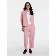 Women's Fleece Sweatshirt and Barrel Leg Pants Set, 2-Piece, Sizes XS-XXXL
