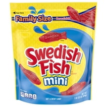 SWEDISH FISH Mini Soft & Chewy Candy, Halloween Candy, Family Size, 1.8 lb