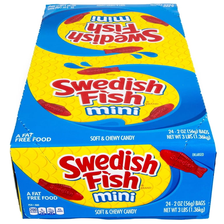 Swedish Fish, Mini Soft and Chewy Candy, 2 oz, 24 pk. - Walmart.com