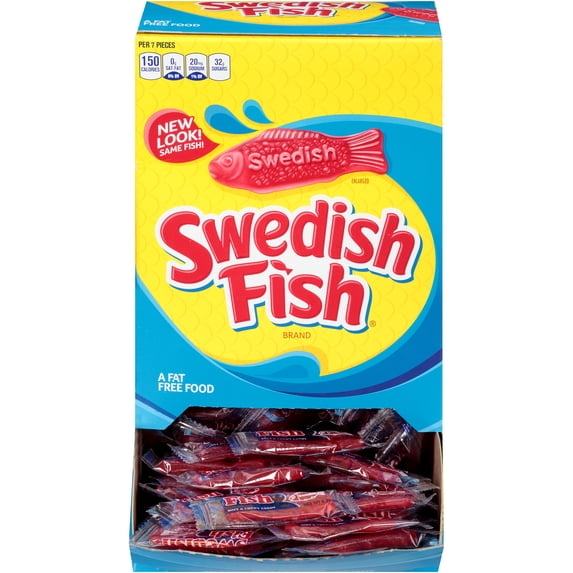 SWEDISH FISH, Red Fat Free Soft & Chewy Candy Changemaker, 50.0 oz