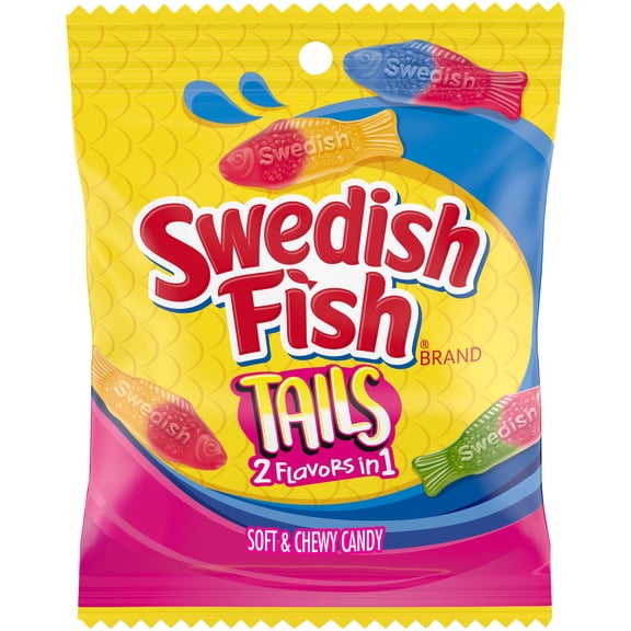 SWEDISH FISH Tails Candy, 1 Peg Bag (3.6 oz.)