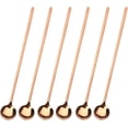 thumbnail image 1 of SWEEJAR 9.5-Inch Long Handle Ice Tea Spoons,Ice Cream Spoon Coffee Spoon,18/8 Stainless Steel Spoons for Cocktail Stirring,Mixing,Tea,Pack of 6,Rose Gold, 1 of 6