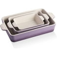 thumbnail image 1 of SWEEJAR Ceramic Bakeware Set - Rectangular Baking Dish Lasagna Pans for Kitchen - 11.8 x 7.8 x 2.75 Inch - Gradient Purple, 1 of 6