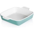 thumbnail image 1 of SWEEJAR Ceramic Baking Dish, 8*8 Cake Baking Pan for Brownie, Porcelain Square Bakeware with Double Handle,Turquoise, 1 of 6