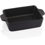 SWEEJAR Ceramic Baking Dish, Rectangular Small Baking Pan with Double Handles, 22OZ for Cooking, Brownie, Kitchen, 6.5 x 4.9 x 1.8 InchesYellow