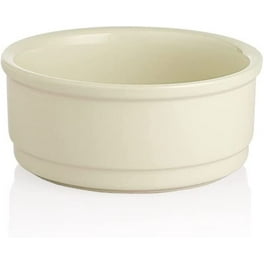 SWEEJAR Ceramic Dog Bowls with Bone Pattern Dog Food Dish for Small Dogs Porcelain Pet Bowl 16 oz Beige Walmart