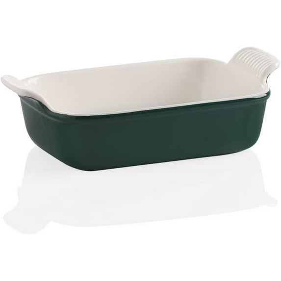 SWEEJAR Ceramic Small Baking Dish, 28 Oz Rectangular Lasagna Pan, Casserole Dish for Cooking, Cake,7.6 x 5.7 x 2 inch,Jade