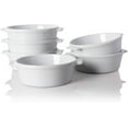 thumbnail image 1 of SWEEJAR Ceramic Souffle Dishes - Round Double Handle Ramekins - 10oz White - Set of 6, 1 of 6