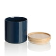 thumbnail image 1 of SWEEJAR Kitchen Canisters Ceramic Food Storage Jar - with Airtight Seal Wooden Lid for Serving Ground Coffee,Sugar,Salt - 16 Fl Oz,Navy, 1 of 6
