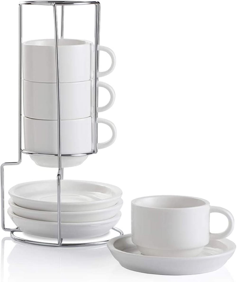 HIC Cup & Saucer Espresso With Stand Set/4 - Spoons N Spice