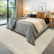 SWEES Non-slip Soft Fluffy Rugs, Washable Modern Area Rug, Decorative Big Carpets for Home Livingroom Bedroom Decor, Cream