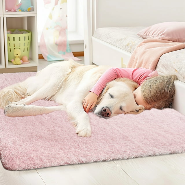 SWEES Nonslip Soft Fluffy Rugs, Washable Modern Area Rug, Decorative