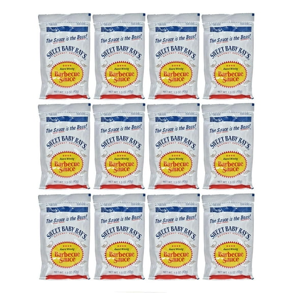 Sweet Baby Ray's Original Barbecue BBQ Sauce 1.5 oz Pouch | Gluten-Free | Kosher | Made In America | 12 Pack