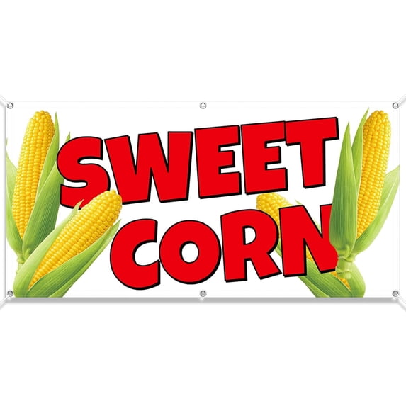 SWEET CORN Banner Sign Funny Metal Tin Signs 12×8 Inch