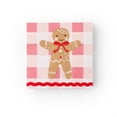 thumbnail image 1 of Bonjour Fête Gingerbread Man Cocktail Paper Napkins, Disposable Party Supplies, 20 Count, Small, Beverage Size, Christmas, 1 of 2
