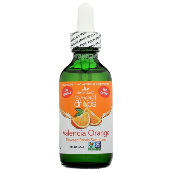 SWEET LEAF SWEET DROPS-STEVIA-VALENCIA-ORANGE, 2 FL. OZ.