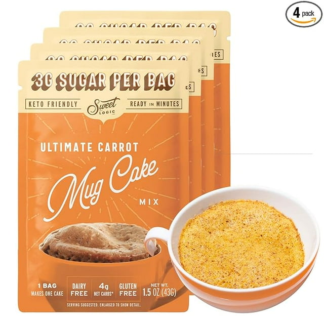 SWEET LOGIC Keto Dessert Mug Cake Mixes Refined Sugar Free Gluten