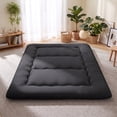 thumbnail image 1 of Sweetcrispy Queen Japanese Floor Mattress with Washable Cover, Folding Memory Foam Sleeping Mat for Dorm, Camping & Guest Room, Black, 1 of 9