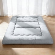Sweetcrispy Queen Japanese Floor Mattress with Washable Cover, Folding Memory Foam Sleeping Mat for Dorm, Camping & Gues