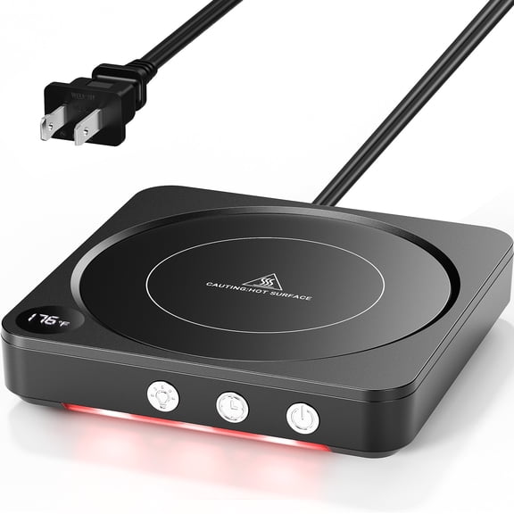 SWEETFULL Mug Warmer, Coffee Mug Warmer for Desk with Temperature Display, Smart Electric Cup Warmers 36W 212H Auto Shut off Timer, Waterproof Candle Warmer Plate, Ideal Coffee Gifts Accessories