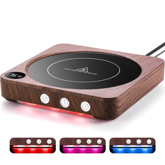 SWEETFULL Mug Warmer, Coffee Mug Warmer for Desk with Temperature Display, Smart Electric Cup Warmers 36W 212H Auto Shut off Timer, Waterproof Candle Warmer Plate, Ideal Coffee Gifts Accessories