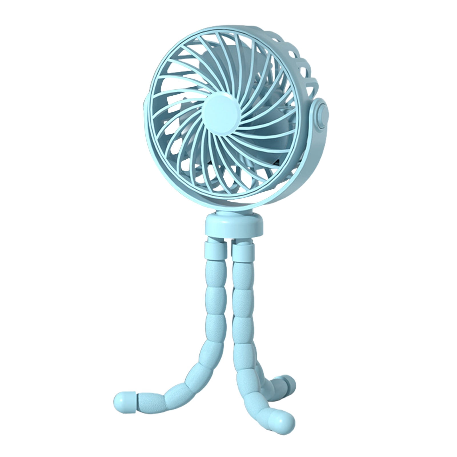 SWEETFULL Portable Stroller Fan, with Display 4000mAh Battery Powered Mini Clip On Fan, 4-Speed Rechargeable Small Personal Fan Handheld Desk Cooling Fan for Baby Car Seat Crib Travel Pink
