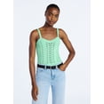 thumbnail image 1 of Scoop Women’s and Women's Plus Crochet Sweater Tank Top with Sweetheart Neck, Sizes XS-4X, 1 of 5