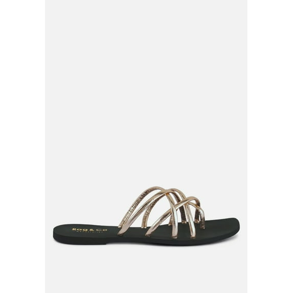 SWEETIN Strappy Flat Slip On Sandals