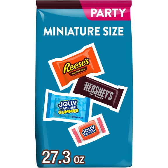 HERSHEY'S, JOLLY RANCHER and REESE'S Assorted Flavored Candy Party Pack, 27.3 oz