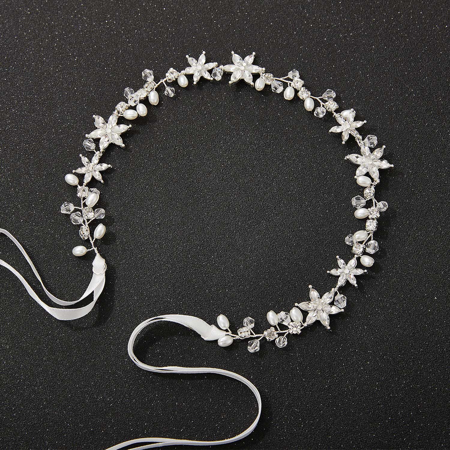 Sweetv Rhinestone Wedding Headband Hair Vine Headpieces Gold Bridal