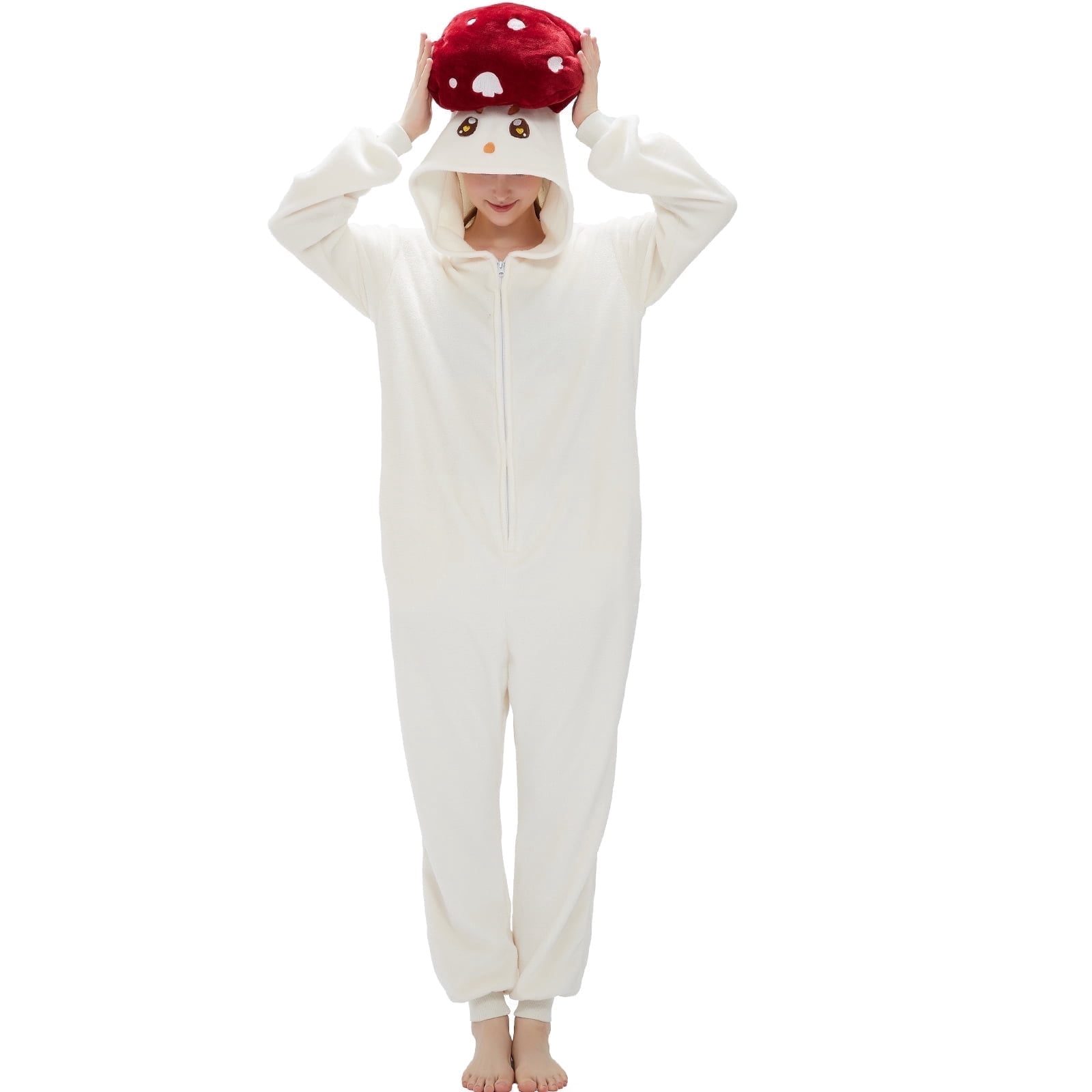 DarkCom Rhinos Onesie - Unisex Adult Animal Pajamas For Halloween & Christmas, Hooded Fleece Costume