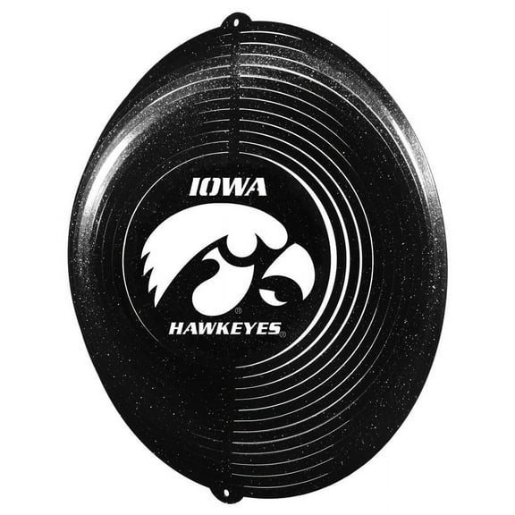 SWEN Products IOWA IU HAWKEYE'S HAWKEYE Swirly Metal Wind Spinner