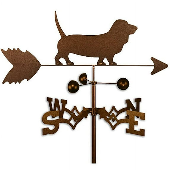 SWEN Products Inc Handmade Basset Hound Dog Copper Weathervane