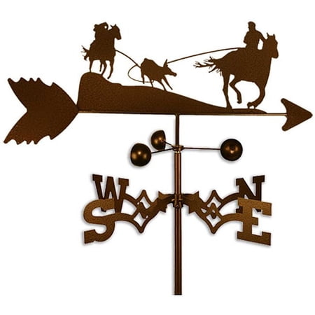 SWEN Products Inc Handmade Cowboy on Horse Team Roper Weathervane