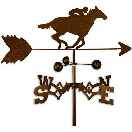 SWEN Products Inc Handmade Jockey on Race horse Weathervane