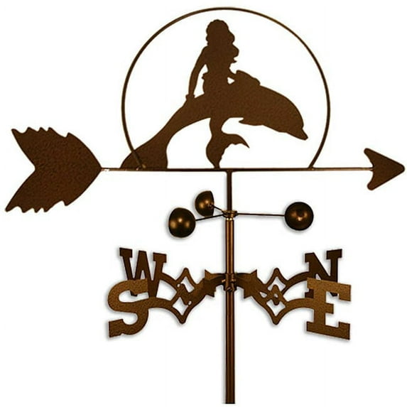 SWEN Products Inc Handmade Mermaid on Dolphin Weathervane