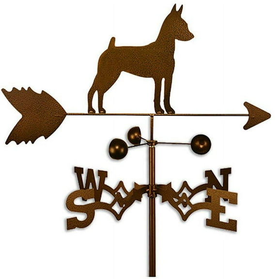 SWEN Products Inc Handmade Miniature Pinscher Min Pin Dog Copper Weathervane