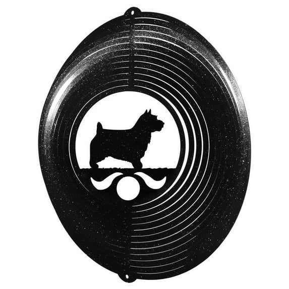 SWEN Products NORWICH AUSTRALIAN TERRIER Dog Circle Swirly Metal Wind Spinner