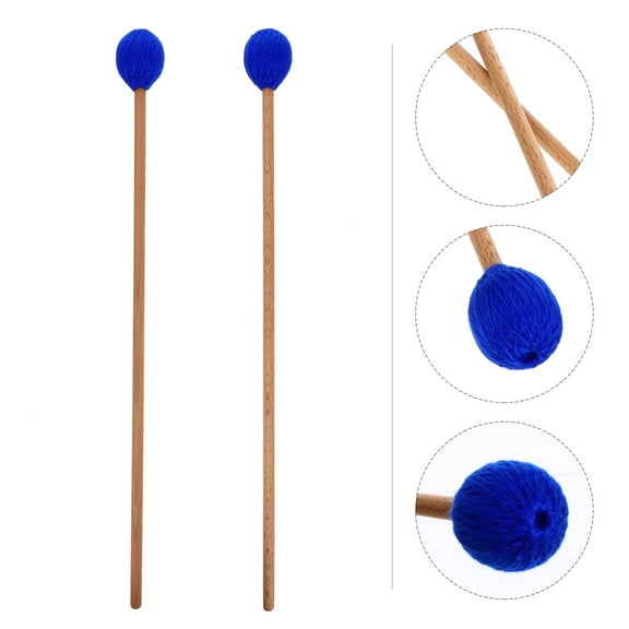 SWETRACE 1 Pair Blue Yarn Mallets for Marimba and Glockenspiel .8X1.8in