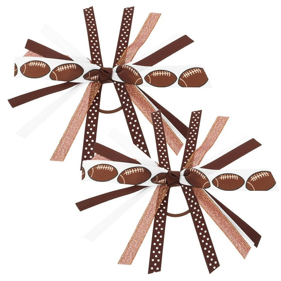 SWETRACE 1 Pair Multi Color Football Scrunchies For Cheerleading Performances And Game Day Accessories