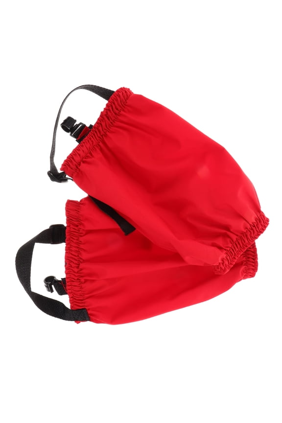 Waterproof Hiking Boot Gaiters in Red for Mud and Snow Protection with Snug Fit Design