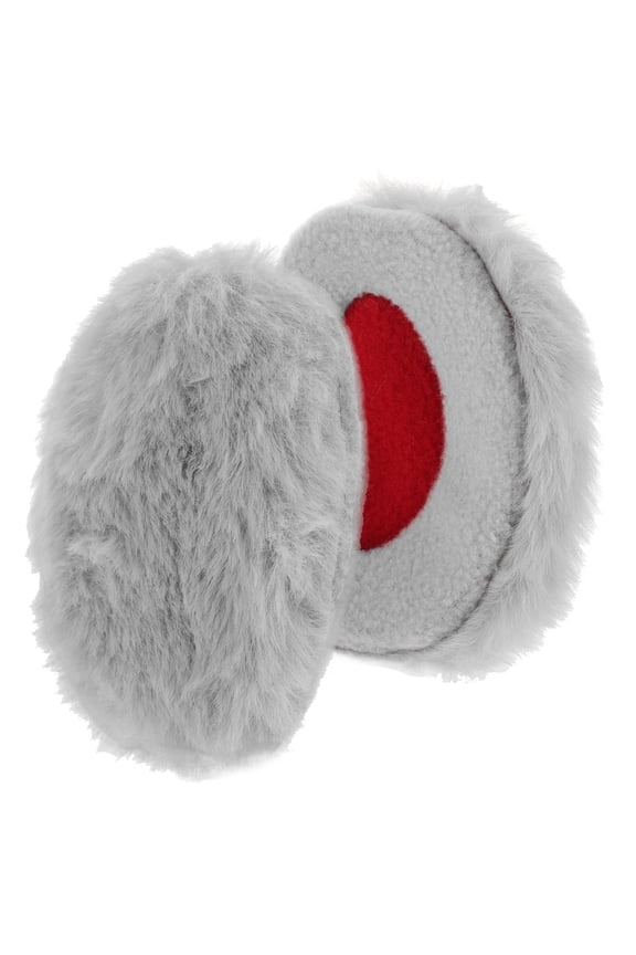 1 Pair Small Earmuffs Women Furry Round Shape Comfortable Fit For Hiking Skiing In Winter