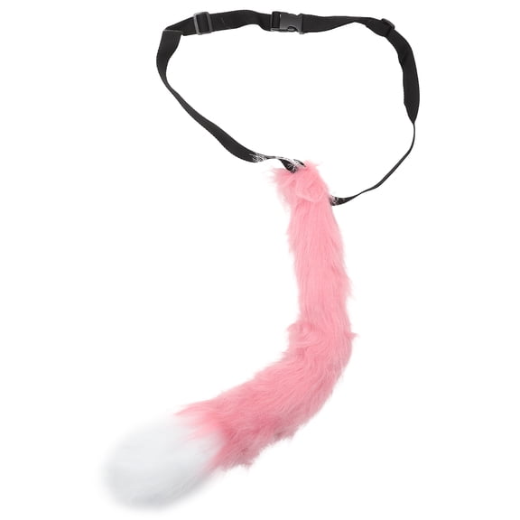 SWETRACE Pink Plush Fox Tail for Cosplay Soft and Comfortable Furry Accessory