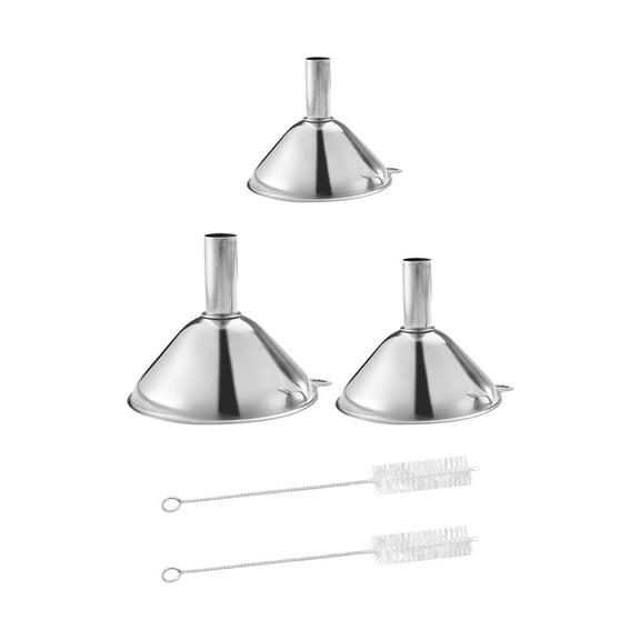 SWETRACE 1 Set Kitchen Spoon Funnel with Cleaning Brush for Use