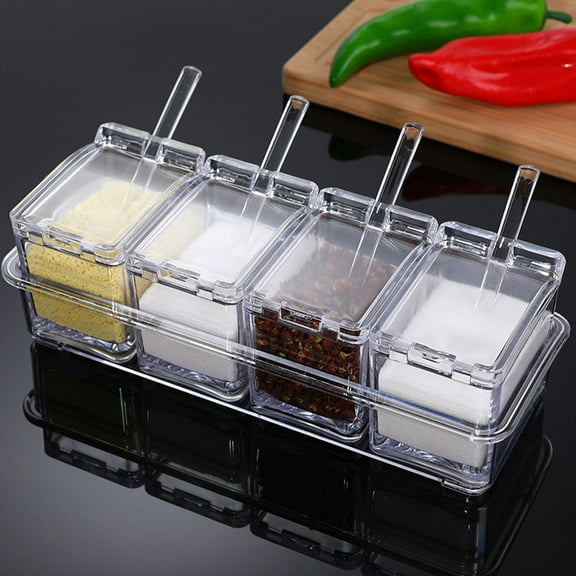 SWETRACE Convenient Seasoning Container Condiment Jar 1 Set