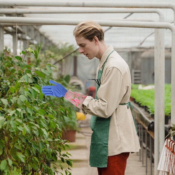 SWETRACE 10 Pairs Non-slip Protective Garden Gloves for Men Polyester PVC for Gardening and DIY