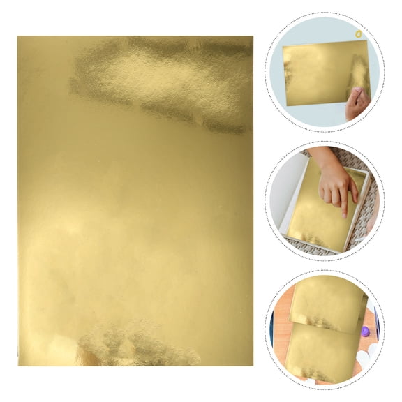 SWETRACE 10 Sheets Golden Metallic Cardstock Shimmer Paper For Crafting Diy Projects Birthday Party Decorations